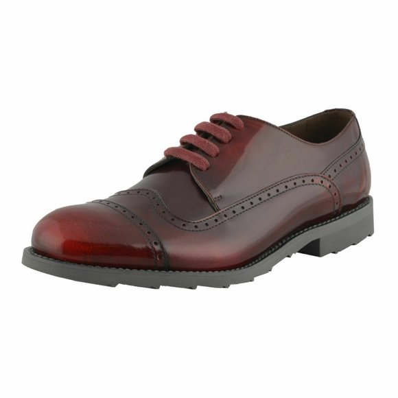 Dolce & Gabbana Burgundy Wing Tip Leather Oxfords main image 7